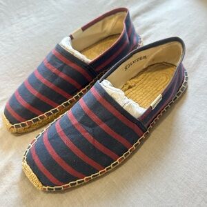 Soludos Men's Striped Espadrilles - Navy and Red